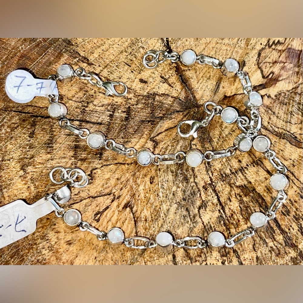 Dainty Small Moonstone Bracelet 7”-7 1/2” - Picture 8 of 8